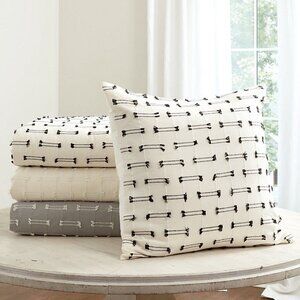 2 Ballard Designs Ivory Felice Textured Sham King ~ NEW IN PKG